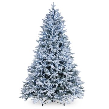 Abete di plastica ALASKA SPEED, innevato, LEDs bianco freddo, 210cm, Ø140cm