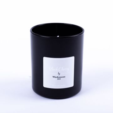 Candela di cera profumata MIREYA in vetro, Black Cherry, nero, 9,3 cm, Ø7,9 cm, 35h